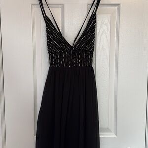 Zara Black Dress with Studded Detail